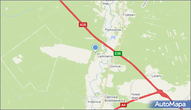 mapa Leśniczówka Kropnica, Leśniczówka Kropnica na mapie Targeo